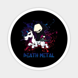 Death Metal Grim Reaper Unicorn Rider Magnet